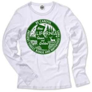 Keep California Green And Golden Women's Long Sleeve Tee