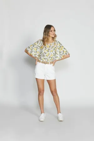 Keira Denim Short - White