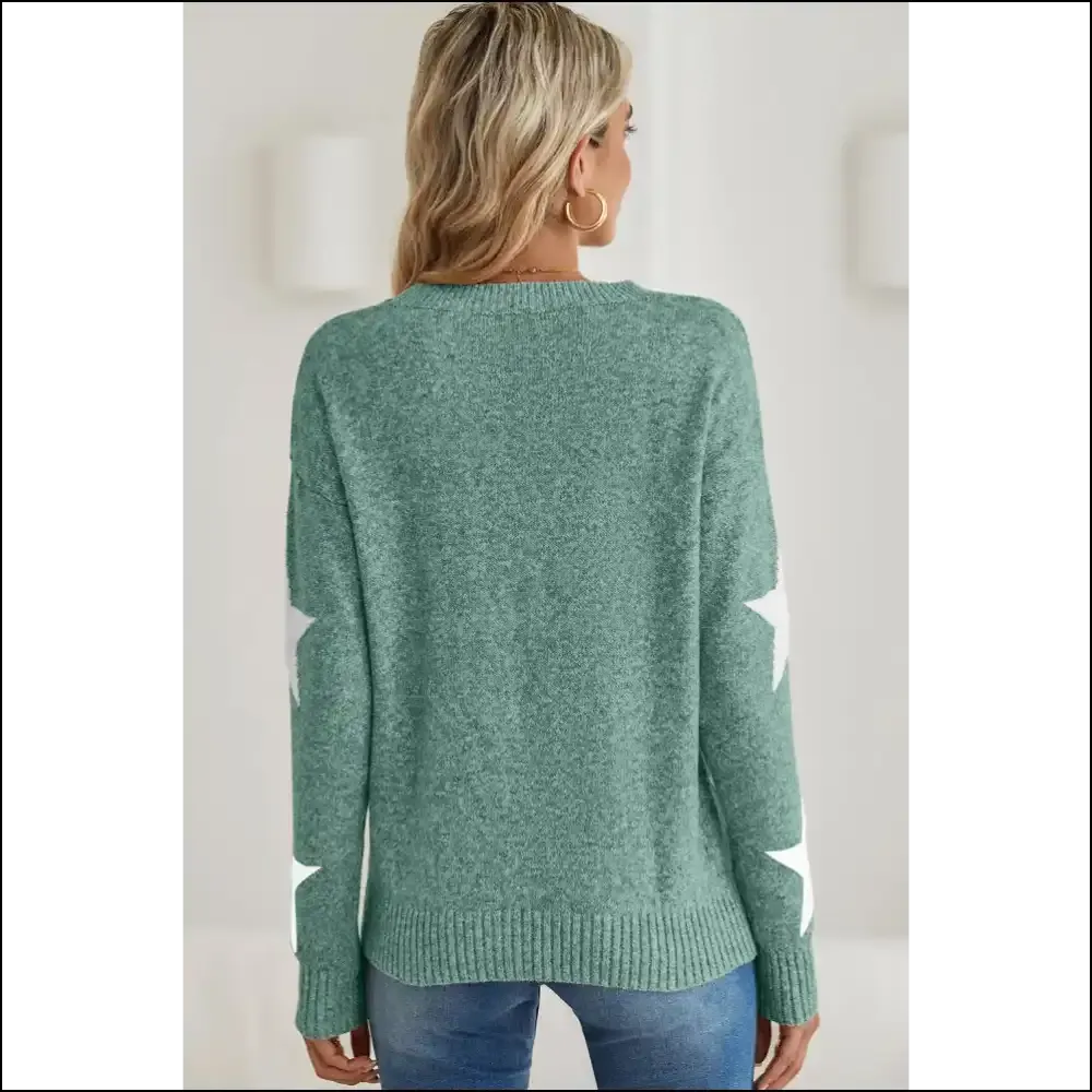Khaki Star Pattern Sweater: Cosmic Comfort from Needful Things ✨ Prepare for Compliments, !