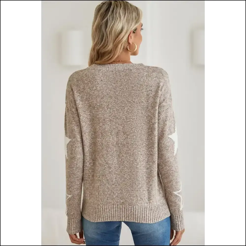 Khaki Star Pattern Sweater: Cosmic Comfort from Needful Things ✨ Prepare for Compliments, !