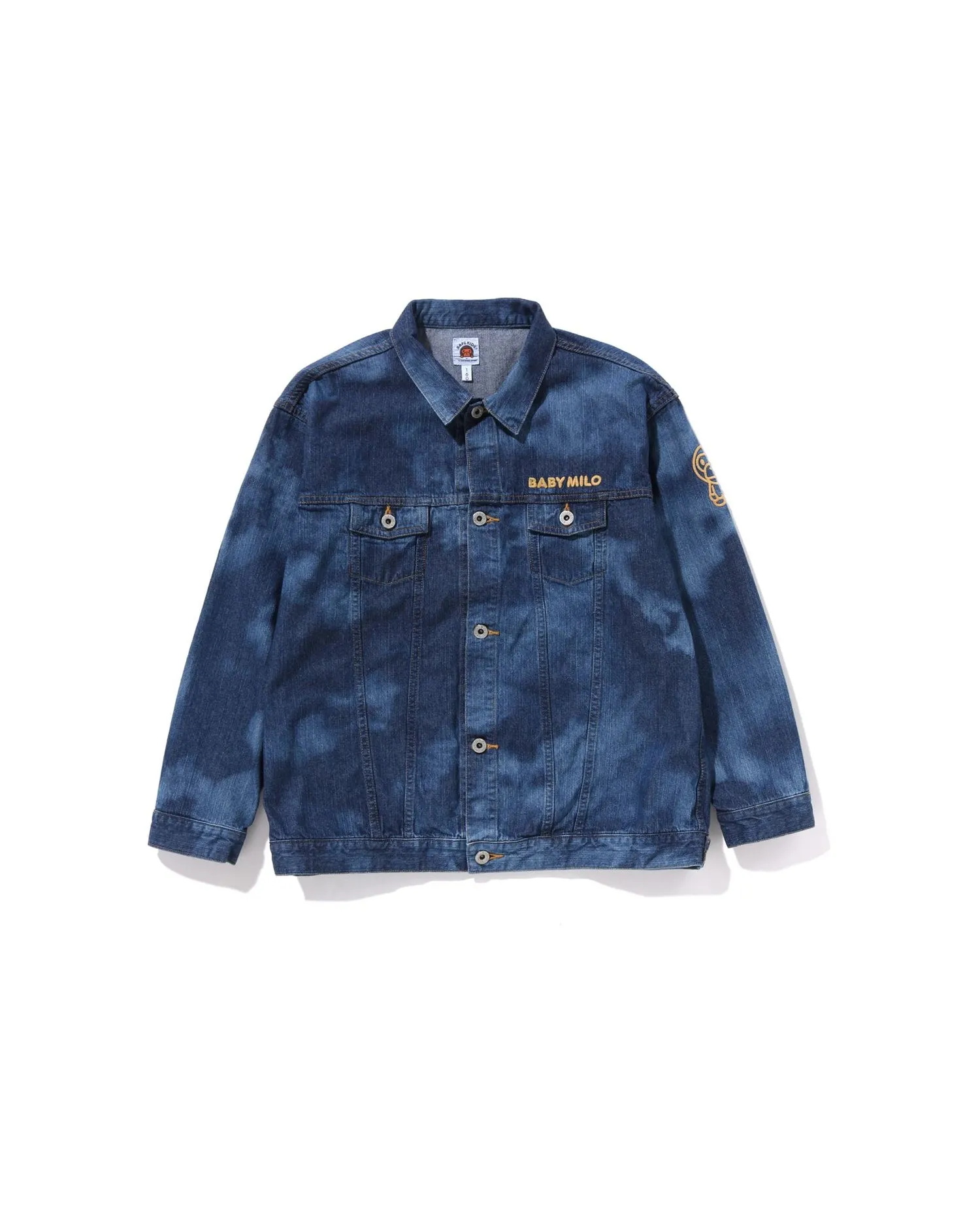 Kids Milo High Tone Bleach Loose Fit 10oz Denim Jacket Jr