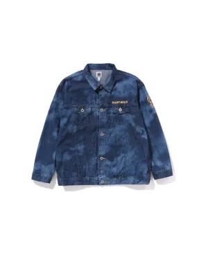 Kids Milo High Tone Bleach Loose Fit 10oz Denim Jacket Jr