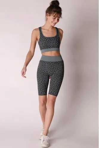 KIKI LEOPARD PRINTED BRALETTE BLUE