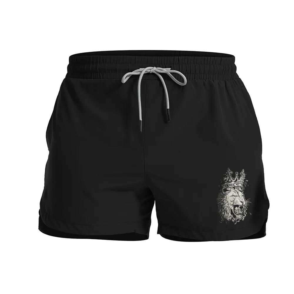 King Of Lions Graphic Shorts