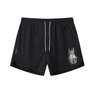 King Of Lions Graphic Shorts