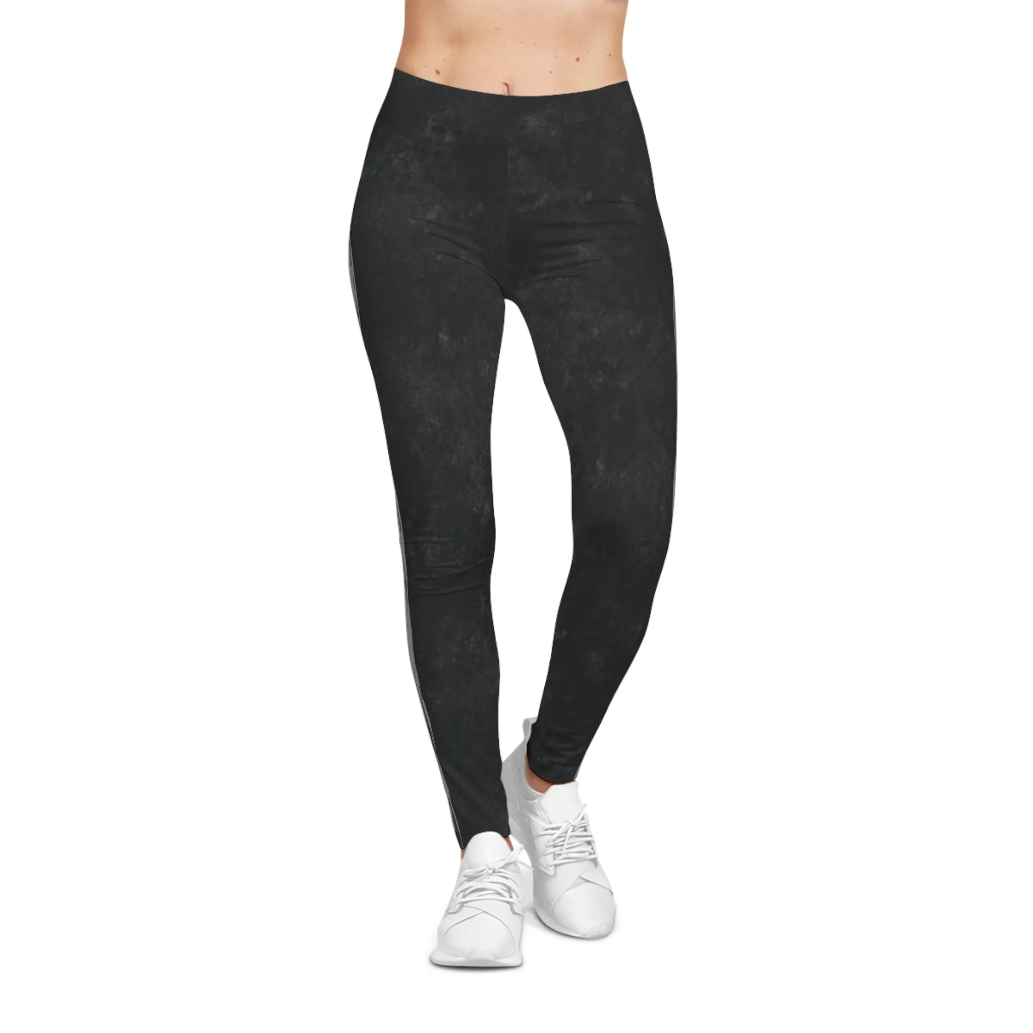 Know Jesus - Gray and Black Marbled Leggings