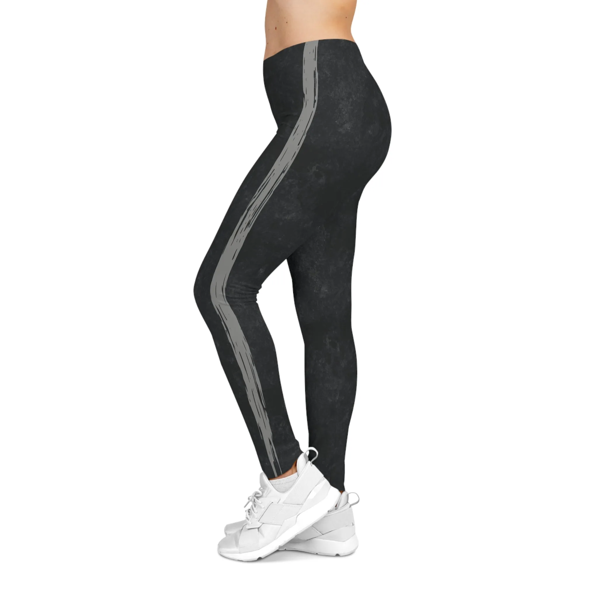 Know Jesus - Gray and Black Marbled Leggings