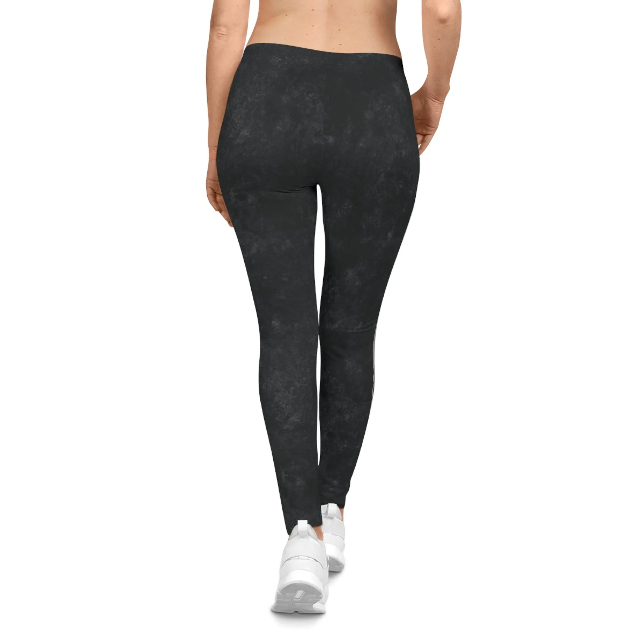 Know Jesus - Gray and Black Marbled Leggings