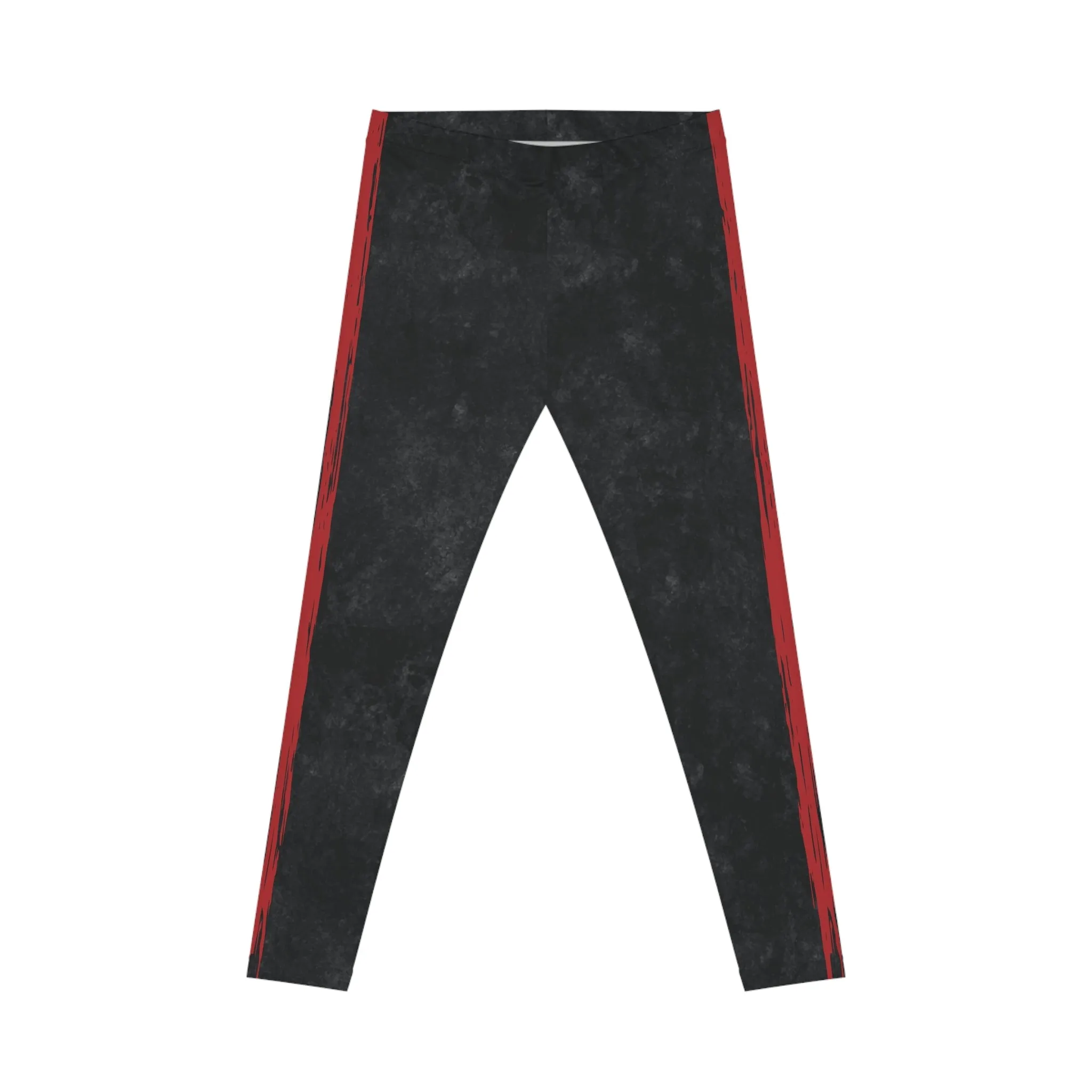 Know Jesus - Red and Black Marbled Leggings