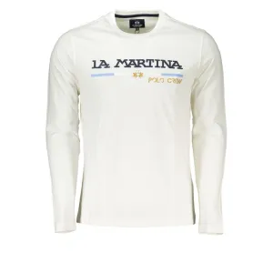 La Martina Chic Crew Neck Embroidered White Tee