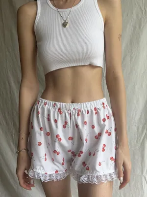 Lace printed lounge wear shorts