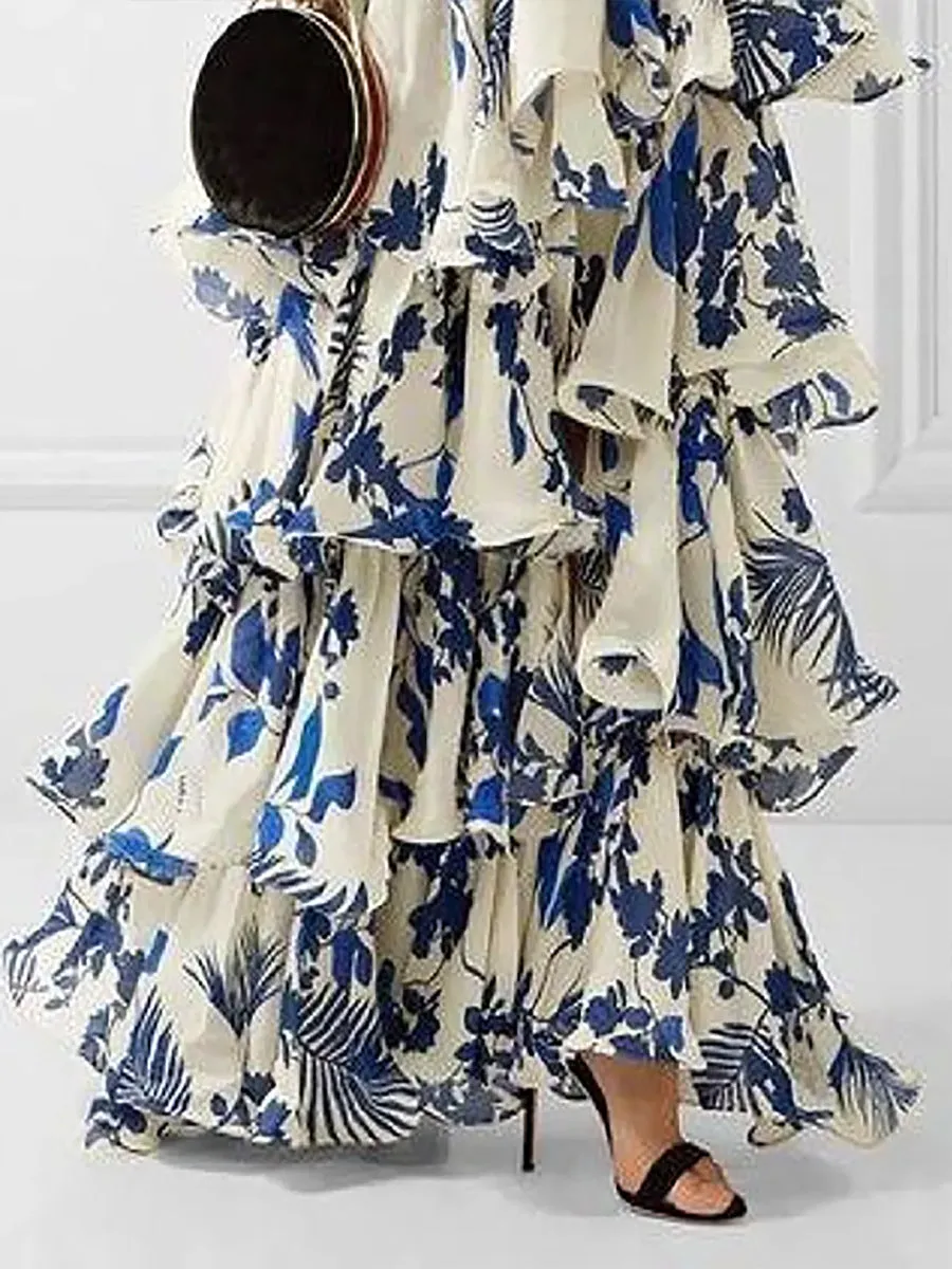 Lace-up Loose Maxi Dresses