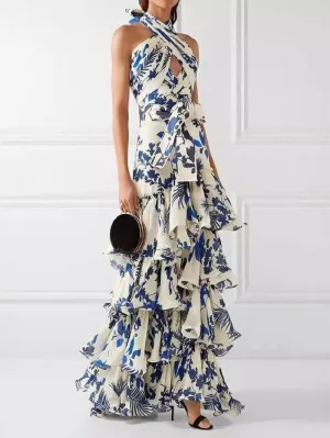 Lace-up Loose Maxi Dresses