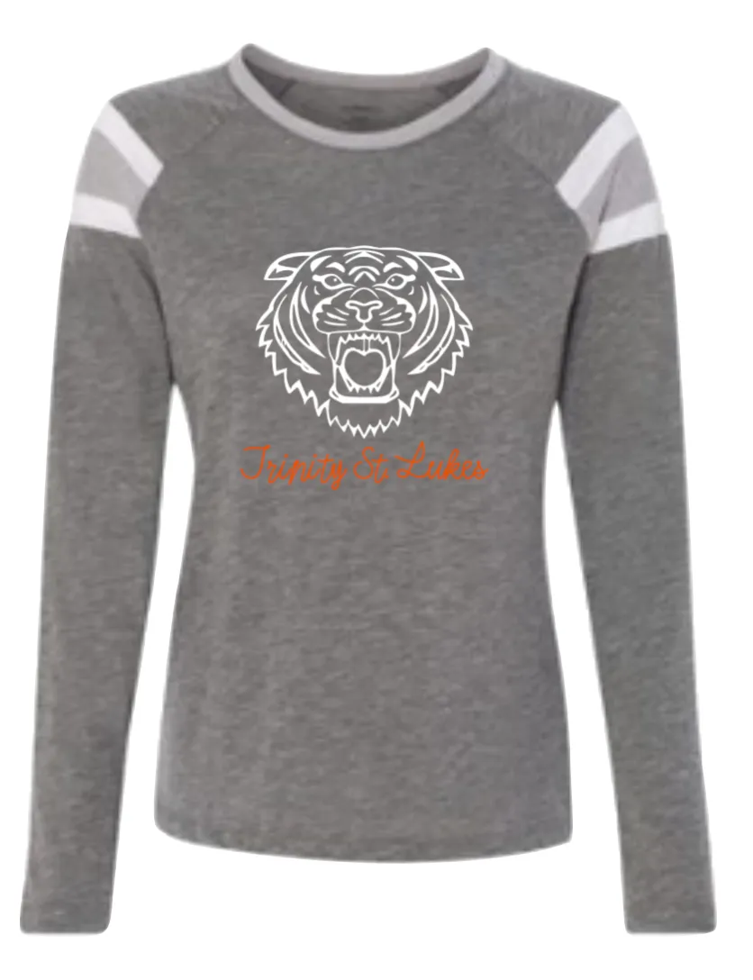 Ladies Gray Long Sleeve Tee