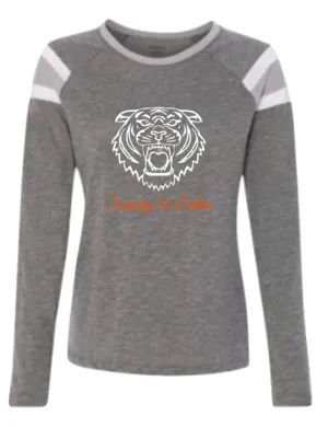 Ladies Gray Long Sleeve Tee