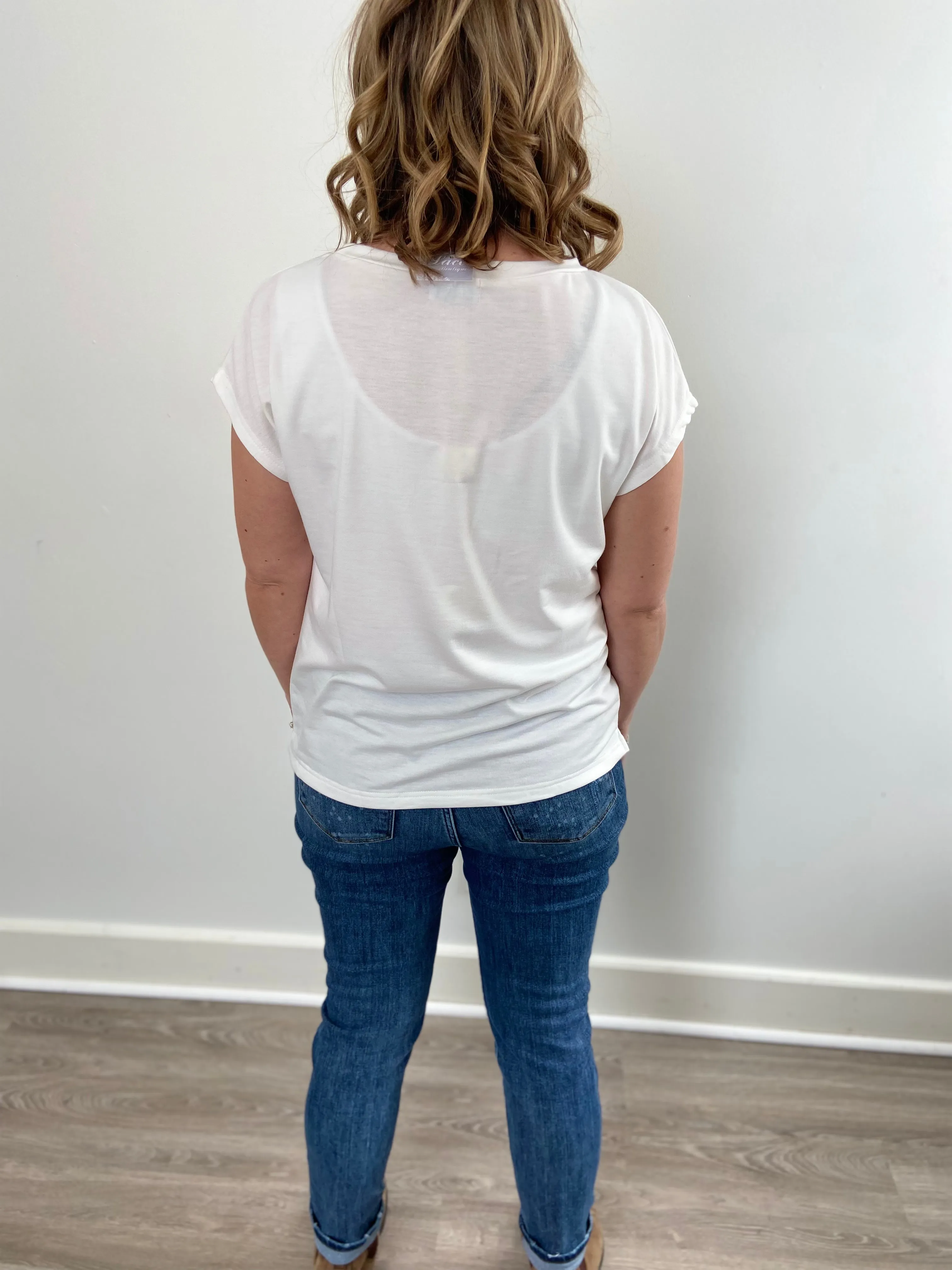 Laid-Back Luxe Pocket Tee - White