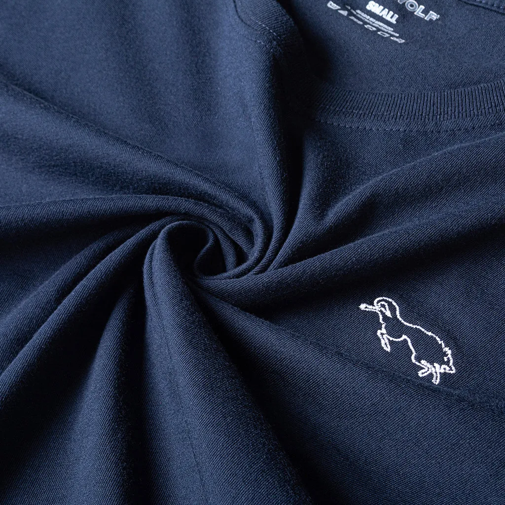 LASTWOLF LOGO T-SHIRT - NAVY
