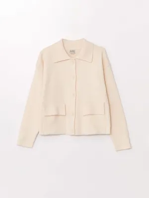 LC WAIKIKI Polo Neck Girls Knitwear Cardigan