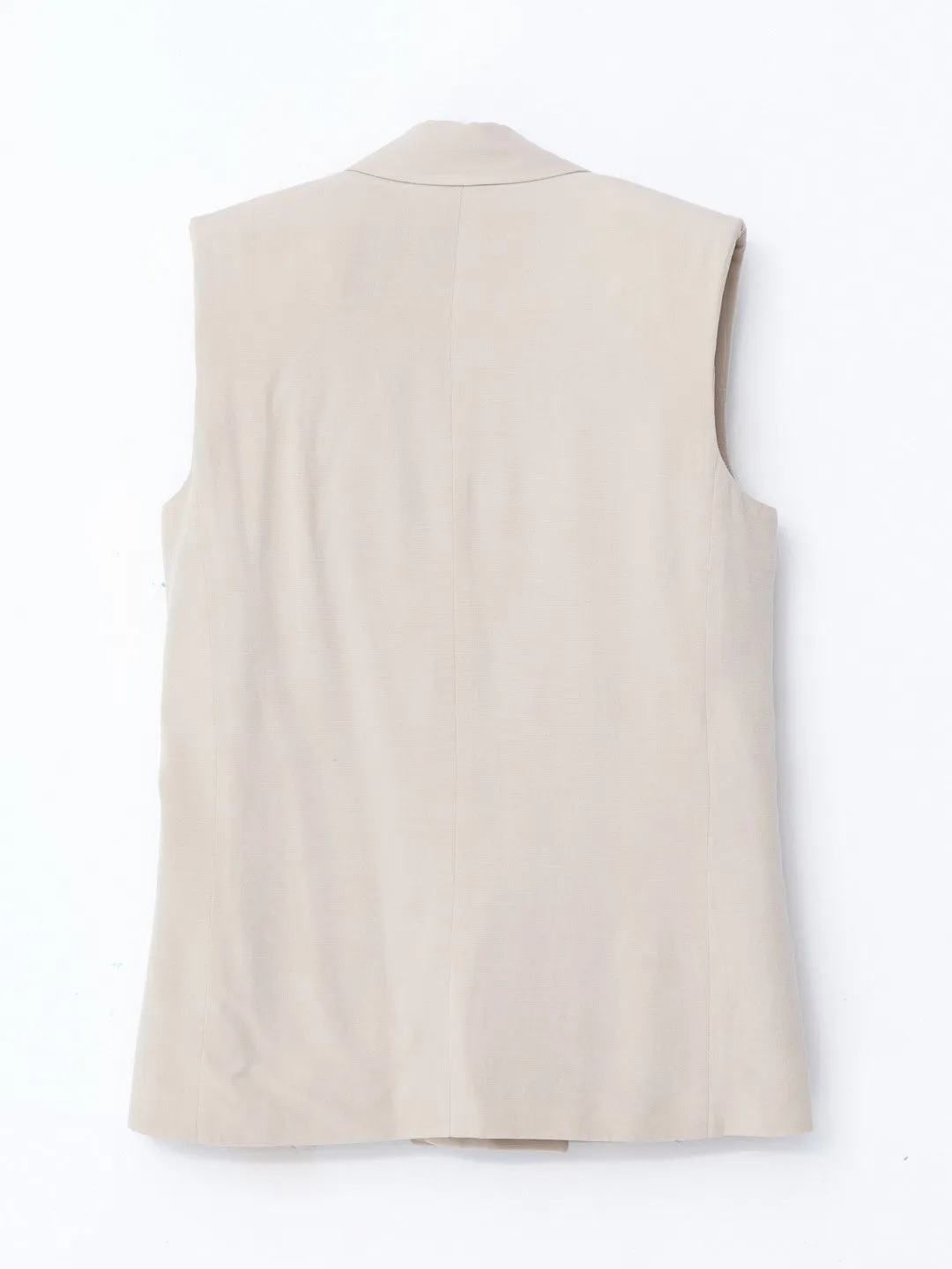 LCW Vision

Beige Double Breasted Plain Linen Blend Women's Classic Vest