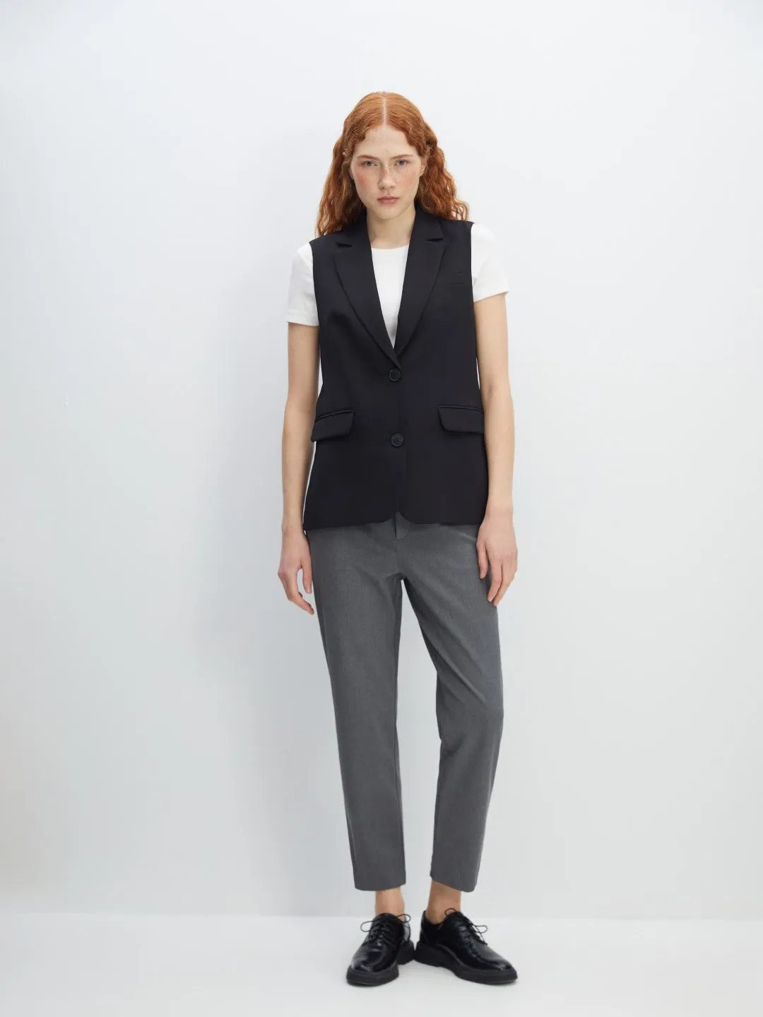 LCW Vision

New Black Jacket Collar Women's Classic Vest