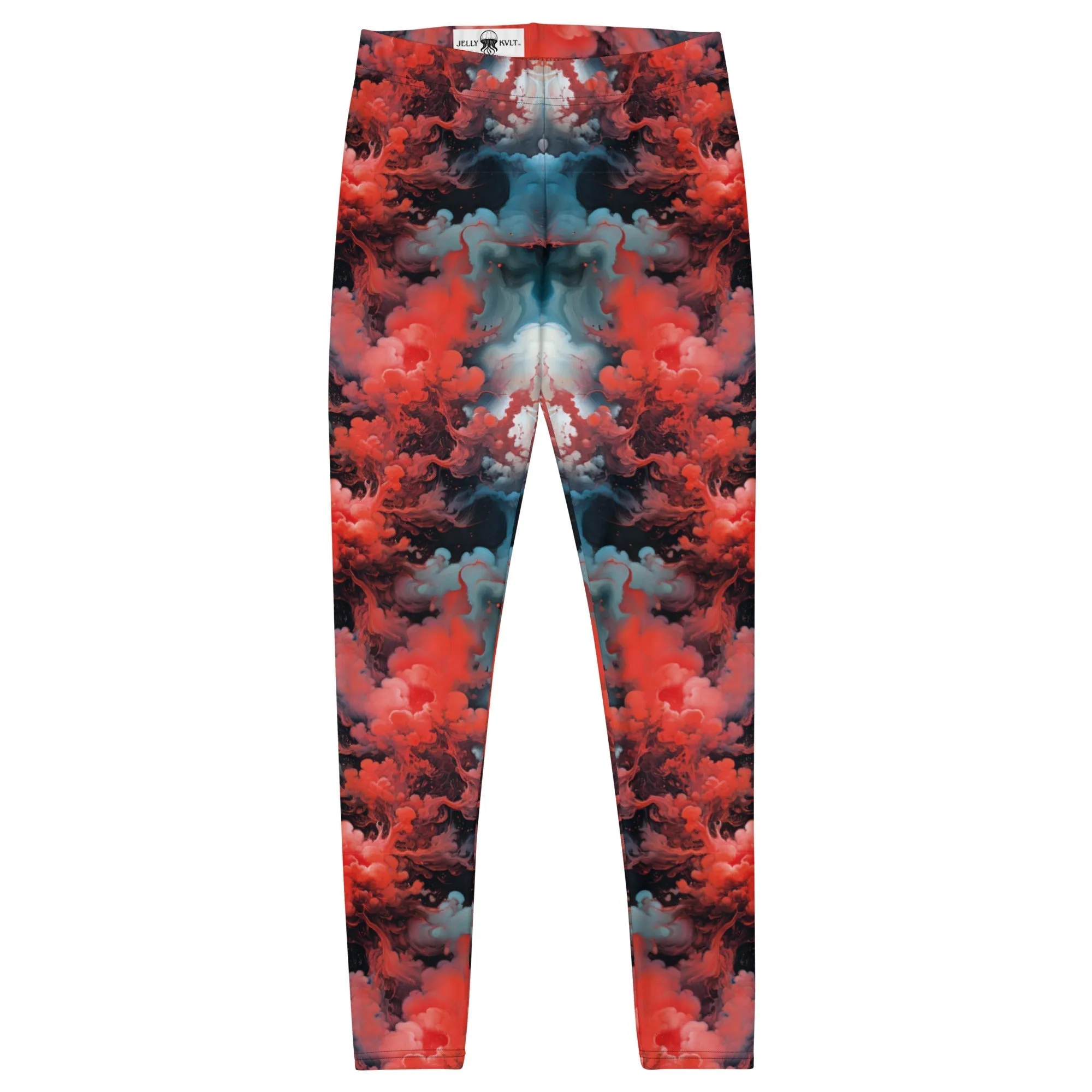 Leggings Ethereal Crimson Flow - Dark