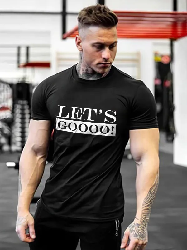 Let's Goooo! Printed Men's T-shirt