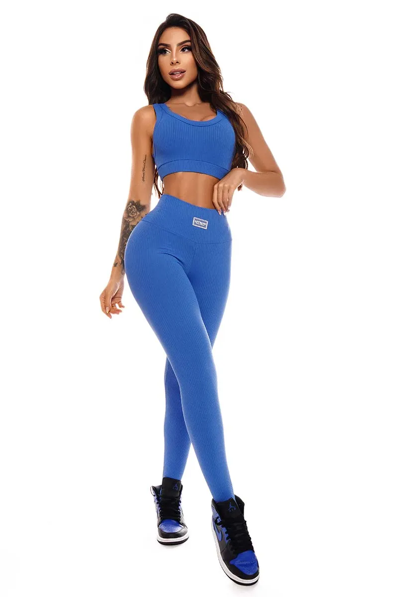 Let's Gym Ocean Ribbed Legging