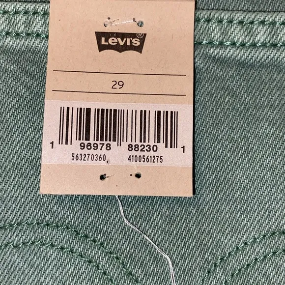 Levi’s 501® High Waist Cutoff Denim Shorts In Dusty Beryl Green NWT size 29