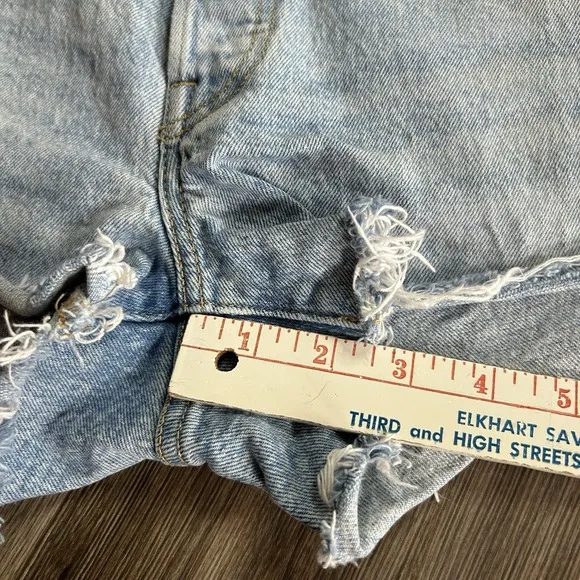 Levis 501 Lot 2 Pair Denim Cut Off Shorts Size 26 Distressed Black Blue Bundle