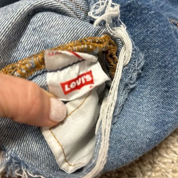 Levi’s 501 Women’s Button Fly Cut Off Denim Jean Shorts Size 28