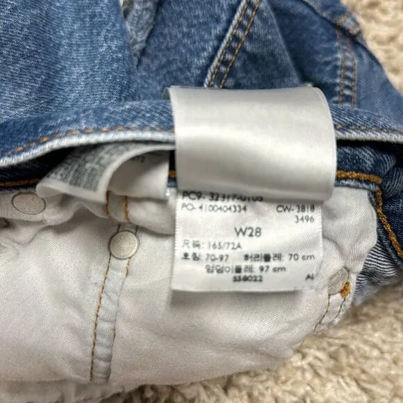 Levi’s 501 Women’s Button Fly Cut Off Denim Jean Shorts Size 28