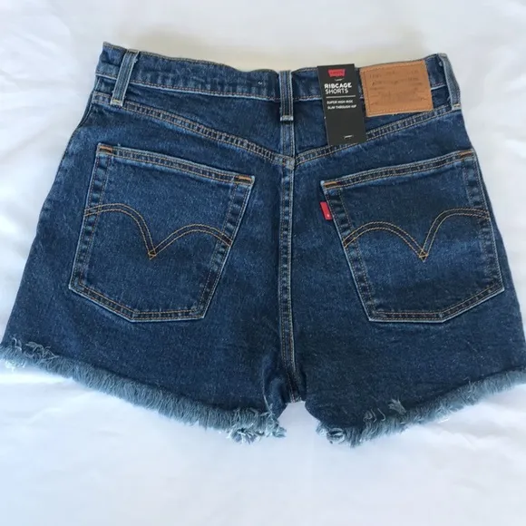 Levi’s Premium Ribcage Shorts Distressed Button fly Size 29