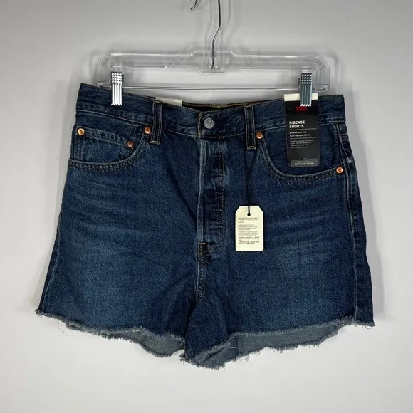 Levi's Ribcage Denim Shorts in Noe Five Size 31 NEW!