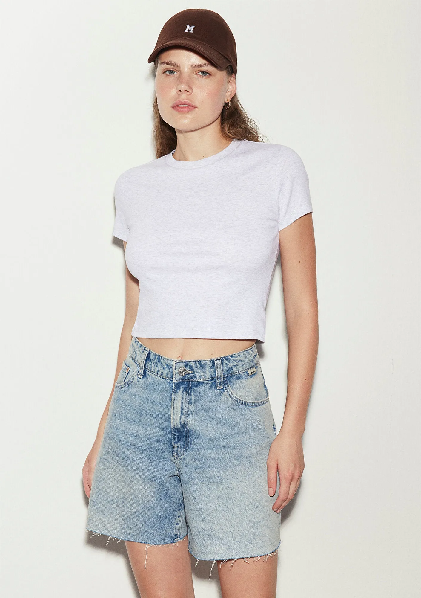 Lidia Light Brushed Denim Jean Shorts