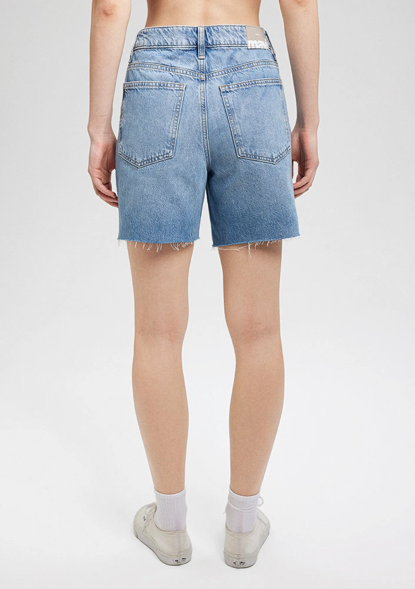 Lidia Mid Brushed Denim Jean Shorts
