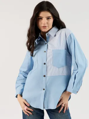 Light Blue Oversized Denim Shirt