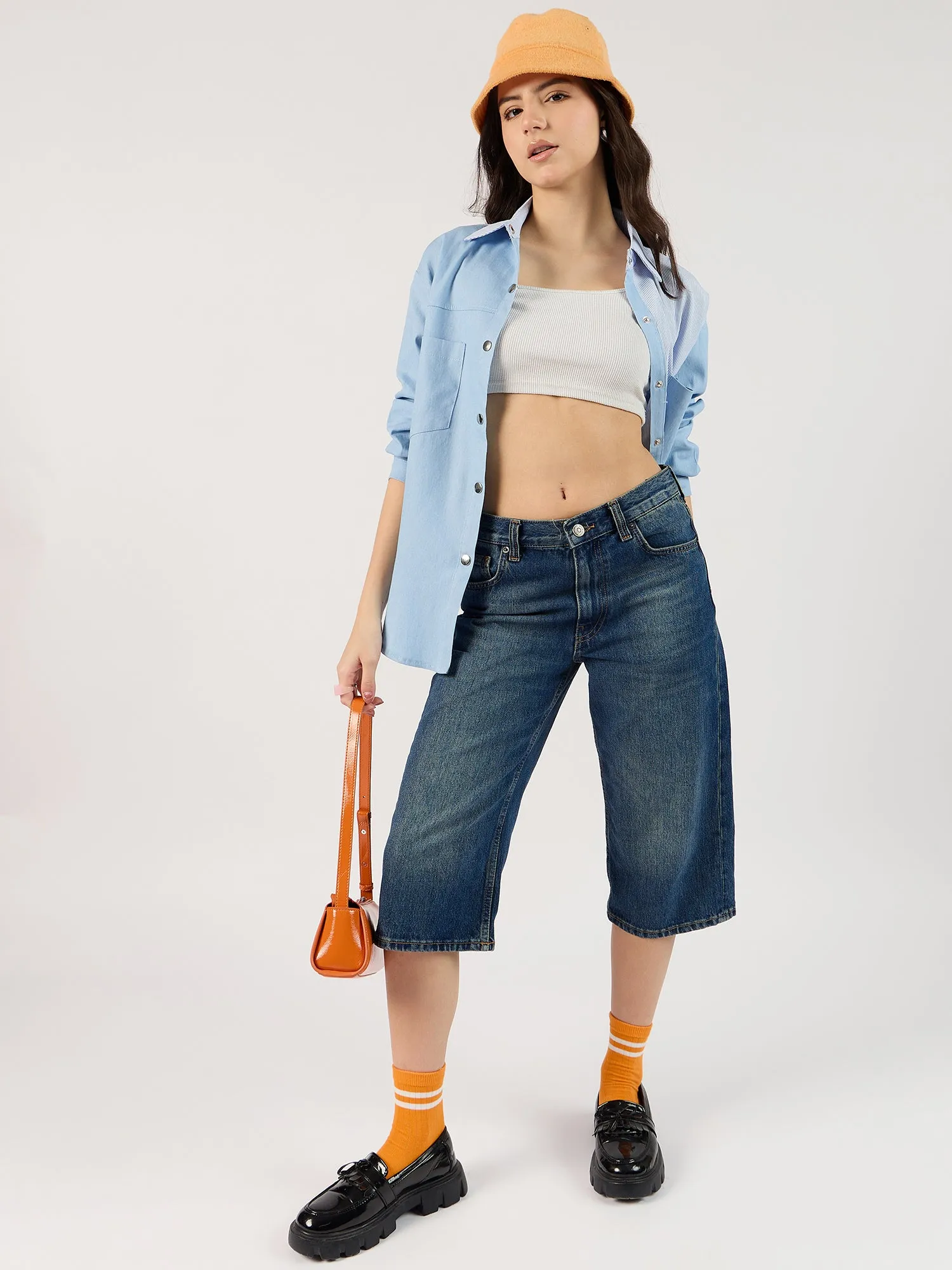 Light Blue Oversized Denim Shirt