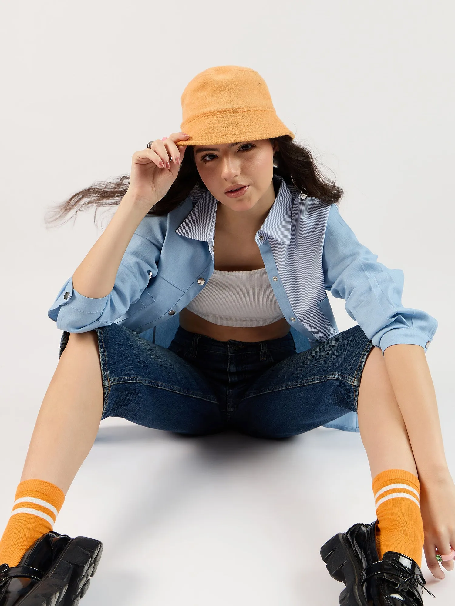 Light Blue Oversized Denim Shirt
