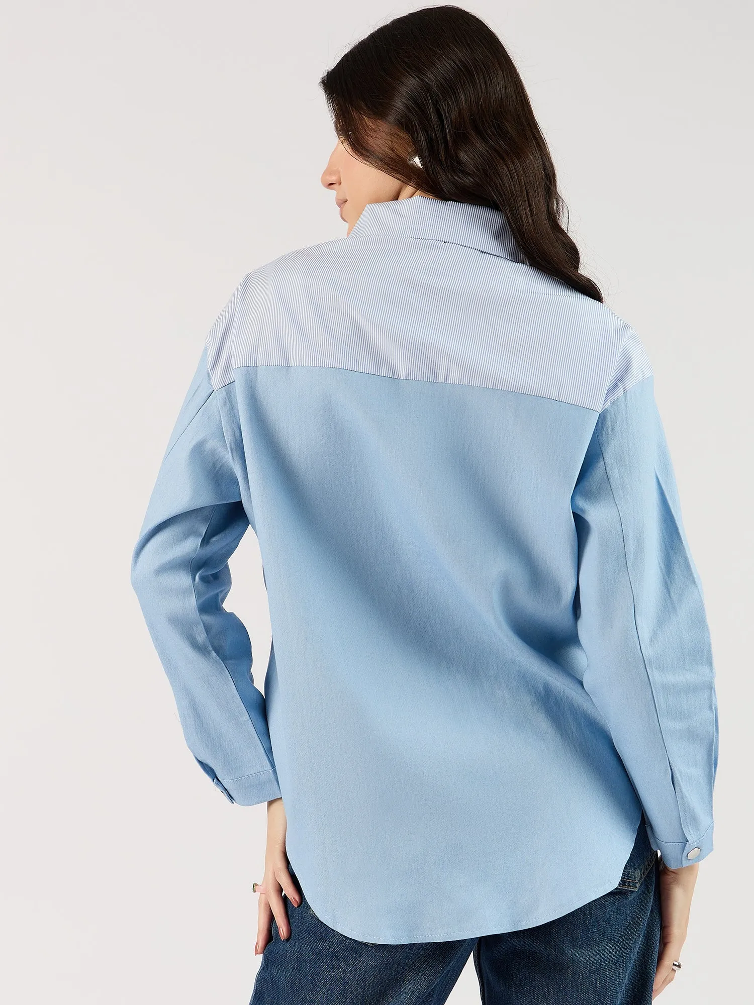 Light Blue Oversized Denim Shirt