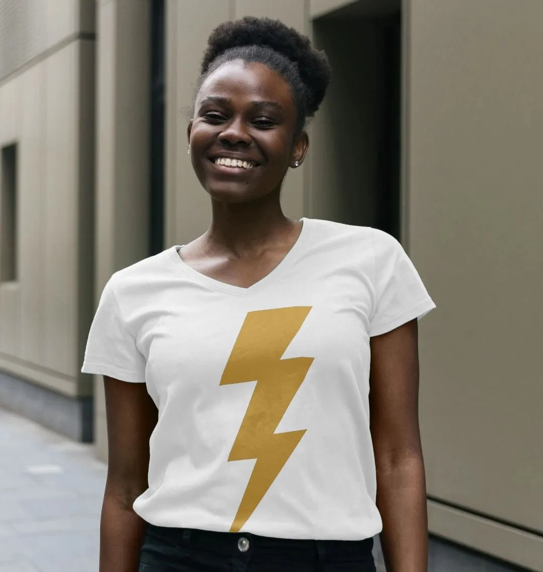 Lightening Strike V Neck Tee