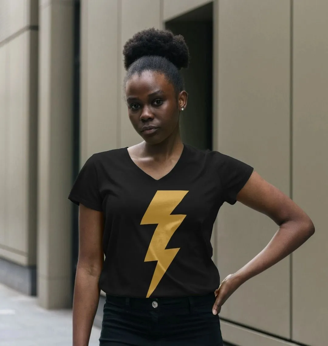 Lightening Strike V Neck Tee