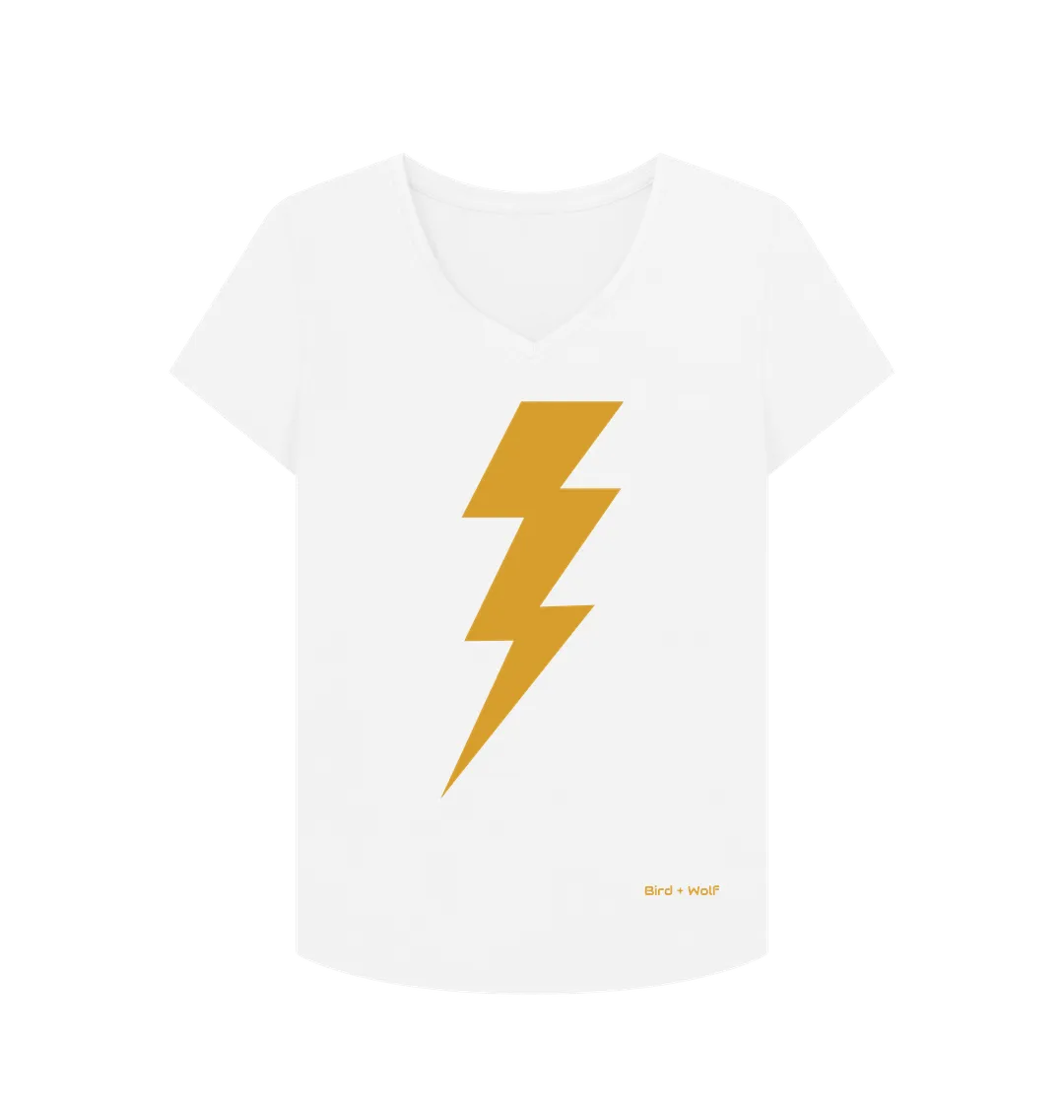 Lightening Strike V Neck Tee