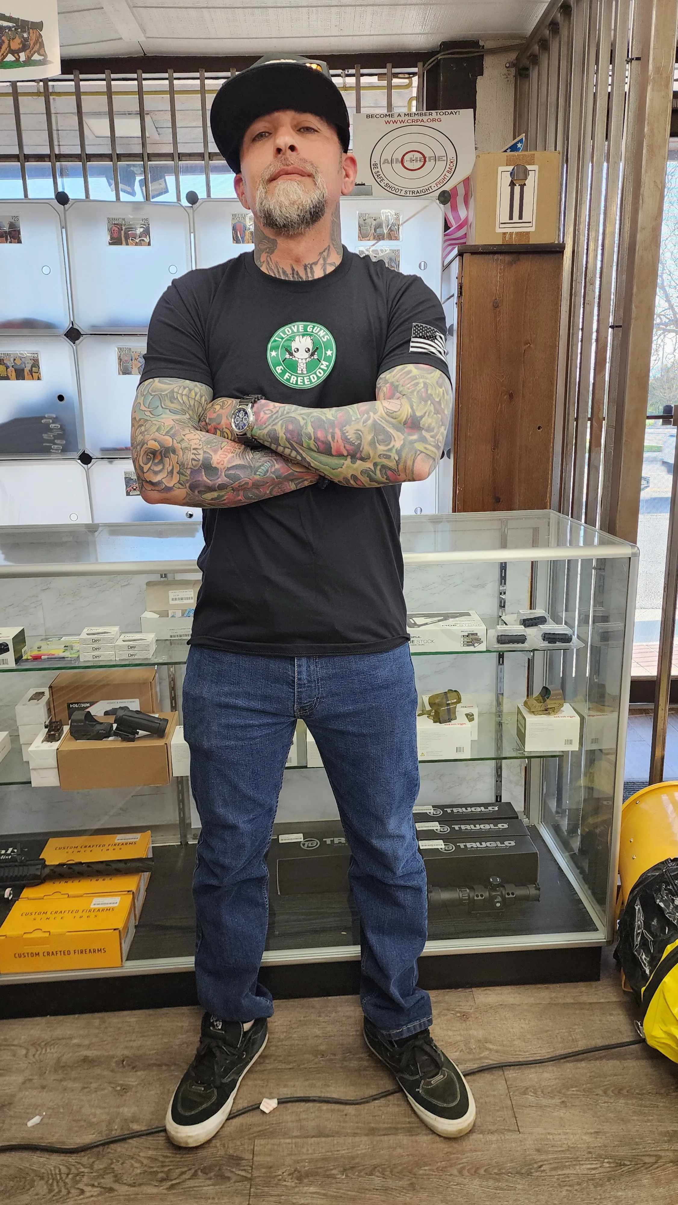 Limited Run, I Love Guns & Freedom Crew Neck T-Shirt