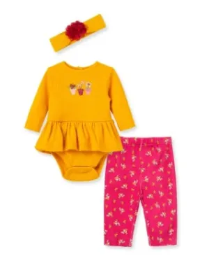 LIttle Me Flower Pots Bodysuit Set