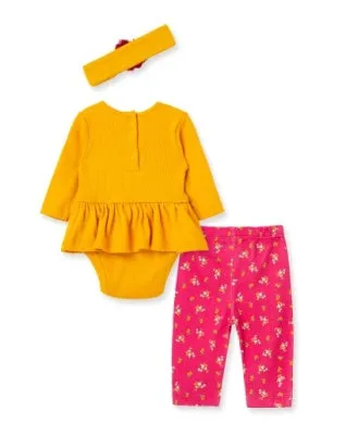 LIttle Me Flower Pots Bodysuit Set
