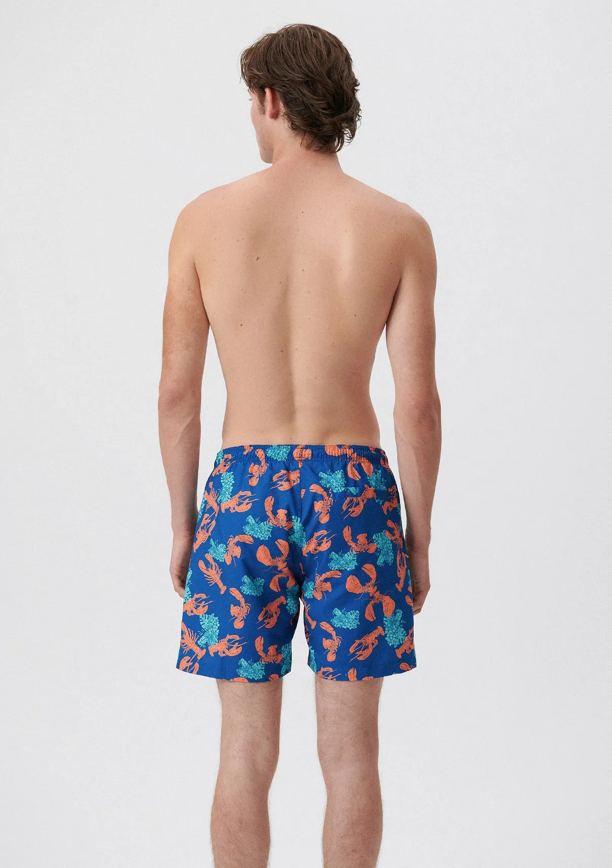 Lobster Printed Navy Trunks