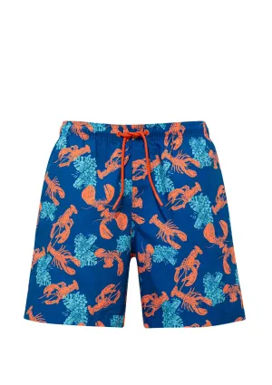 Lobster Printed Navy Trunks