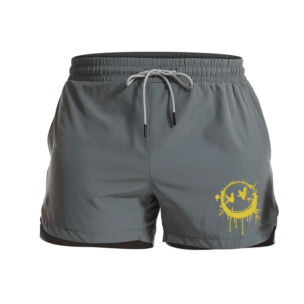 Love Smiley Face Graphic Shorts