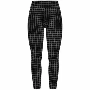 LUXE Leggings - Black White Jacquard Plaid