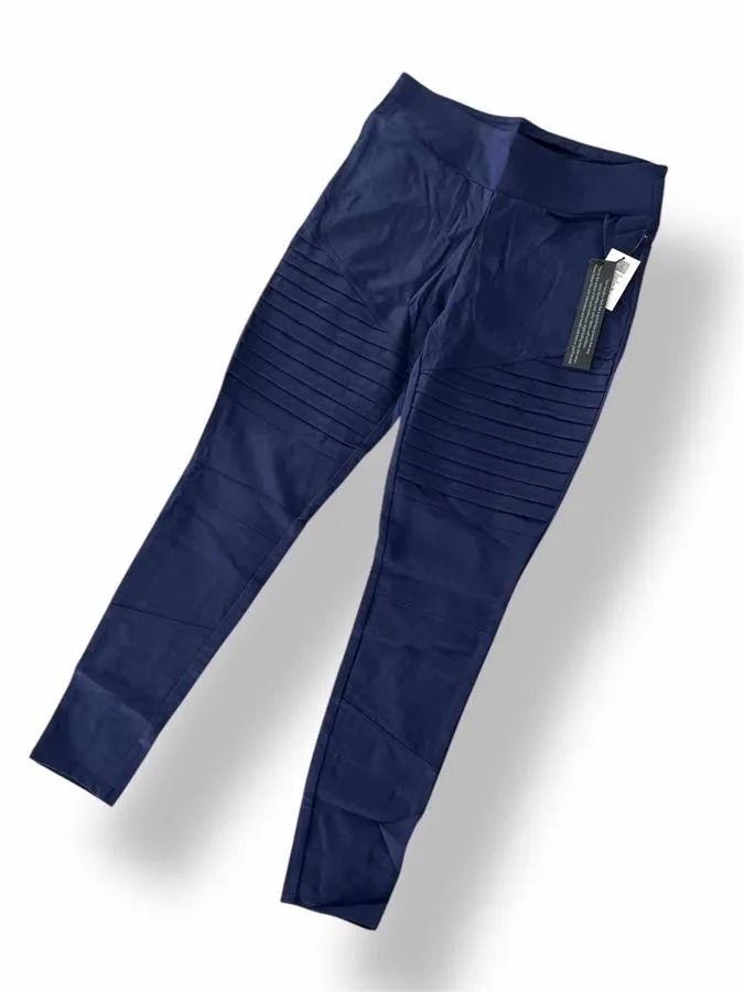 LUXE Leggings - Solid Evening Blue Moto